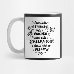 Quote in trendy calligraphic style Mug